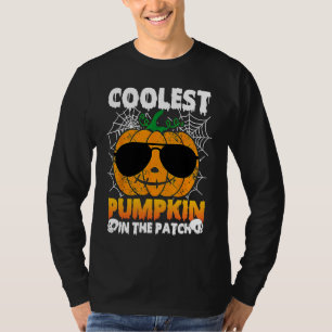 Kids Coolster Kürbis im Patch-Spinnennetz-Toddle T-Shirt