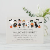 Kids Costume Party Halloween Einladung (Stehend Vorderseite)