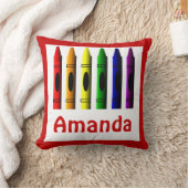 Kids Crayons Crayon Name Room Décor Pillow Kissen (Decke)