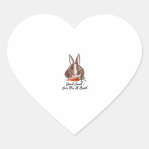 Kids Crunch Crunch I Liebe Sie ein Hasen Lover Herz-Aufkleber
