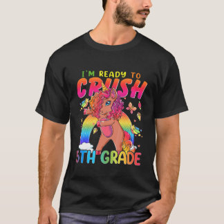 Kids Crush 5. Klasse Flossen Einhorn zurück nach S T-Shirt