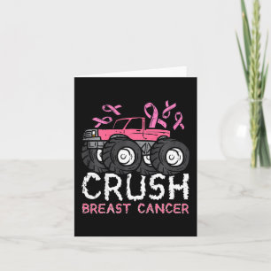 Kids Crush Breast Cancer Awareness Monster Truck T Karte