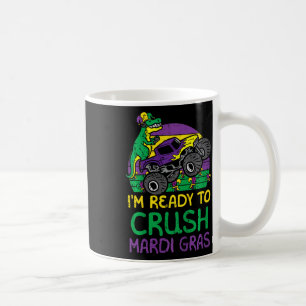Kids Crush Mardi Gras Dino Monster Truck Funny Tod Kaffeetasse