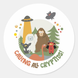 Kids Cryptid Club T - Shirt Classic Round Sticker