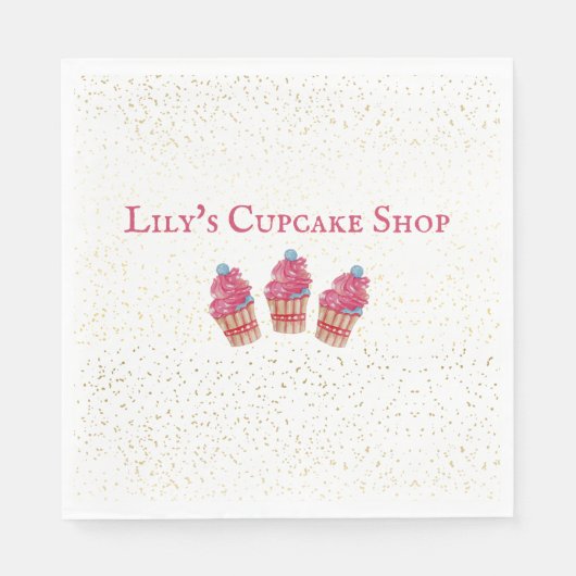 Kid's Cupcake Shop individuell anpassen Serviette (Vorderseite)
