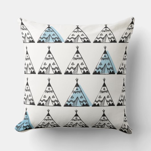 Kids Cushions - Blue Teepee Kissen (Vorderseite)
