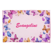 Kids Custom Butterfly Pillowcase