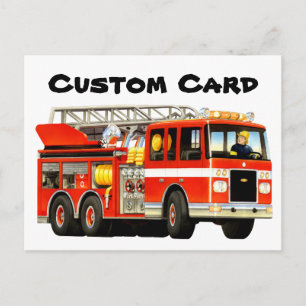 Kid's Custom Fire Truck Postkarte