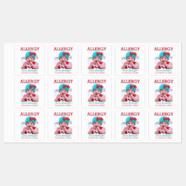 Kids Custom Foto Allergie Alert Personalisiert Etiketten