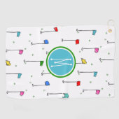 Kids Custom Golf Flags "n Buttone Golfhandtuch (Horizontal)