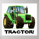 Kids Custom Green Traktor Poster (Vorne)