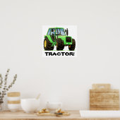 Kids Custom Green Traktor Poster (Küche)