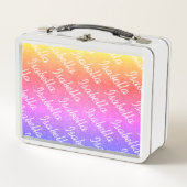 Kid's Custom Lunch Box mit Glitzer in Regenbogenfa (Vorderseite)