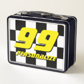 Kid's Custom Lunch Box mit Schachbrettflagge (Rückseite)