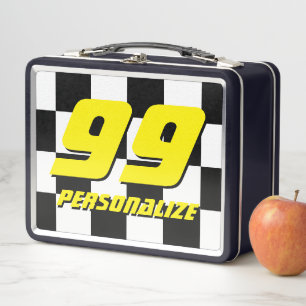Kid's Custom Lunch Box mit Schachbrettflagge