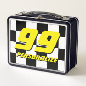 Kid's Custom Lunch Box mit Schachbrettflagge (Vorderseite)