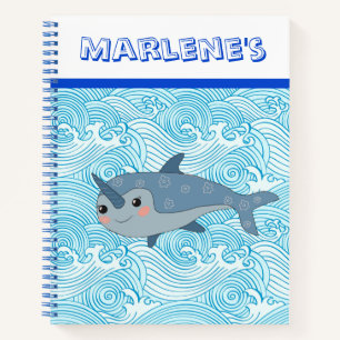 Kids Custom Narwhal Sketch Notizblock