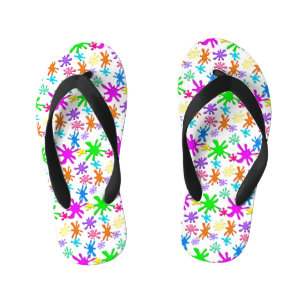 Kids Custom Paint Splash Flip Flops Kinderbadesandalen