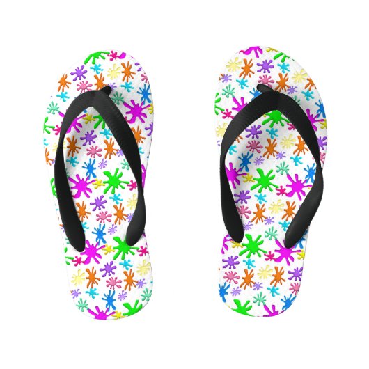 Kids Custom Paint Splash Flip Flops Kinderbadesandalen (Fußbett)