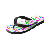 Kids Custom Paint Splash Flip Flops Kinderbadesandalen (Schrägansicht)