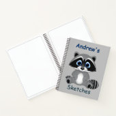 Kids Custom Raccoon Sketch Notizblock (Innenseite)