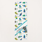 Kids Custom Robot Yoga Mat Yogamatte (Vorderseite)