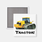 Kids Custom Yellow Traktor Magnet (Vorderseite/Rückseite)