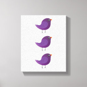 Kids cute birdy leinwanddruck