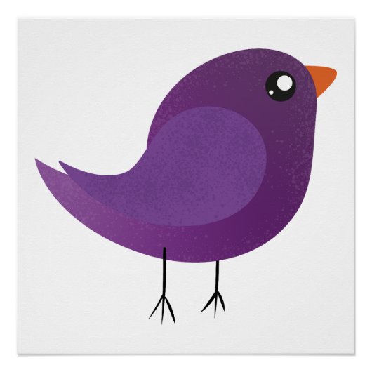 Kids cute birdy  poster (Vorderseite)