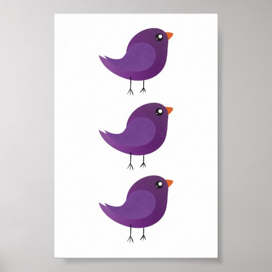 Kids cute birdy  poster (Vorne)