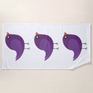 Kids cute birdy  strandtuch