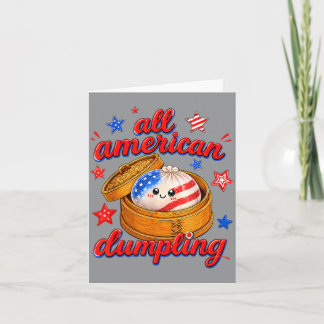 Kids Cute Ed Amerikanischer Klöße 4. Juli Mädchen Karte