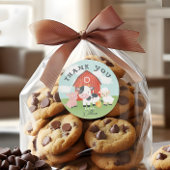 Kids Cute Farm Animal Barnyard Birthday Favor Runder Aufkleber