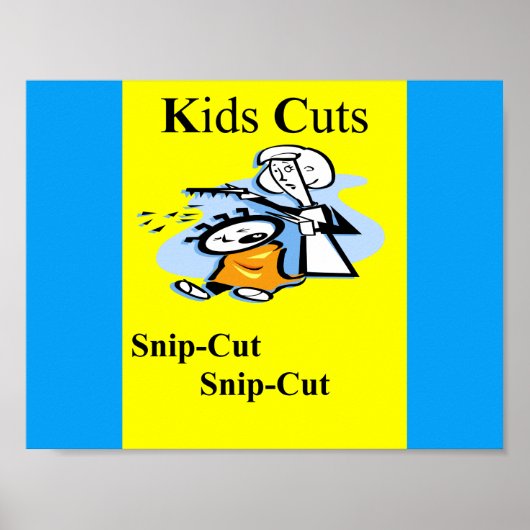 Kids Cuts Snip Snip Poster Matte (Vorne)