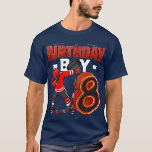 Kids dabbing boy 8 Jahre alt Eishockey Spieler 8 T-Shirt