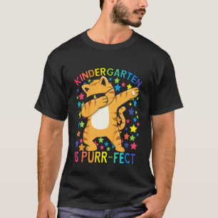Kids Dabbing Katze Abschluss Kids  Kindergarten Is T-Shirt
