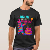Kids Dabbing Llama Birthday Funny Bday Party Tee (Vorderseite)