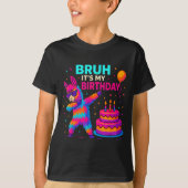 Kids Dabbing Llama Birthday Funny Bday Party Tee (Vorderseite)