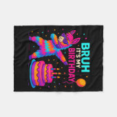 Kids Dabbing Llama Birthday Funny Bday Party Tee  Fleecedecke (Vorderseite (Horizontal))