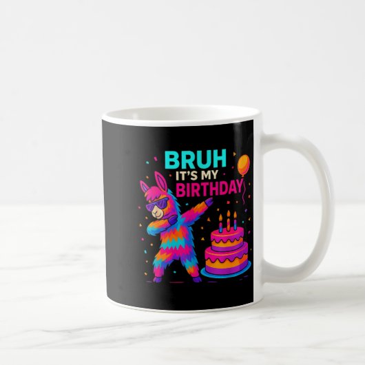 Kids Dabbing Llama Birthday Funny Bday Party Tee Kaffeetasse (Rechts)