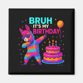 Kids Dabbing Llama Birthday Funny Bday Party Tee Magnet (Vorne)