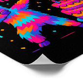 Kids Dabbing Llama Birthday Funny Bday Party Tee Poster (Ecke)