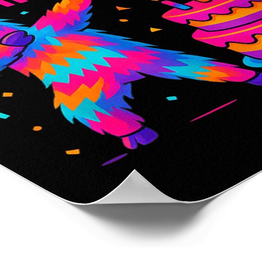 Kids Dabbing Llama Birthday Funny Bday Party Tee Poster (Ecke)