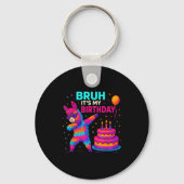 Kids Dabbing Llama Birthday Funny Bday Party Tee Schlüsselanhänger (Vorderseite)