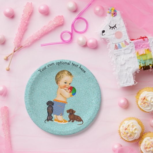 Kids Dackel Pool Party Paper Teller (Party)