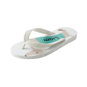 Kids-Dackel spiegelt Flops mit Namen Kinderbadesandalen (Schrägansicht)