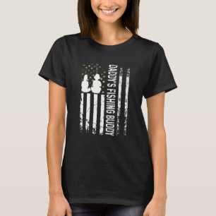 Kids Daddy's Angel beim Angeln Junger Fischer T-Shirt