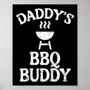 Kids Daddys Grillen Buddy Niedlich Barbecue Family Poster