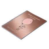 Kids Dankbarkeit Journal Personalisierte Rose Gold Notizblock (Linke Seite)