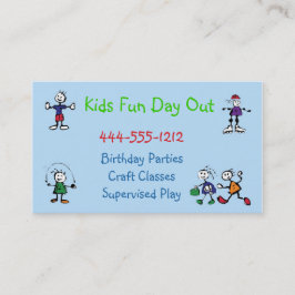 Kids Daycare Partys Place Business Card benutzerde Visitenkarte
